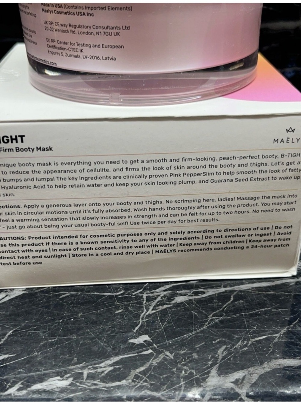 MAELYS B-Tight Lift & Firm Booty Mask Cellulite Reduction 3.38 NIB🔥 SALE - Picture 3 of 7